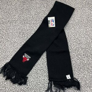 Vintage Chicago Bulls Scarf Men Black‎ 48x6 NBA Adults